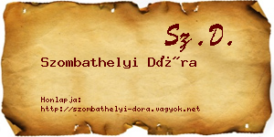 Szombathelyi Dóra névjegykártya